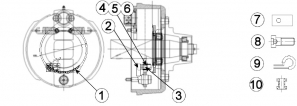 Набор ABS для осей со ступицей QI, тормозов JB (300x100) 9RT004