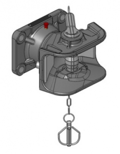 Тягово-сцепное устройство Scharmuller 05.1406.06 с ручной сцепкой с фланцем
